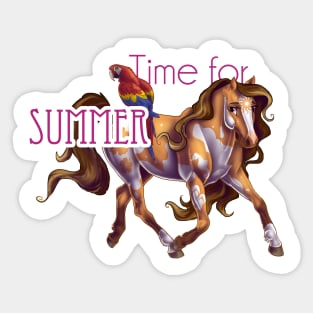Time for Summer Horse Sticker